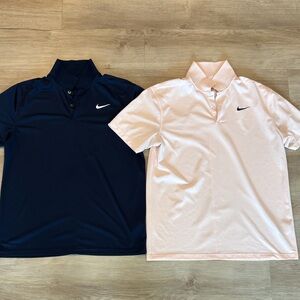 Two (2) Nike Golf Polo Pair in Navy and Artic Orange. Medium
